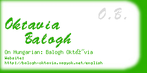 oktavia balogh business card